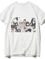 tanie T-shirty męskie z nadrukiem-Zainspirowany przez Jujutsu Kaisen Cosplay Anime Kreskówka Mieszanka bawełny / poliestru Nadruk Harajuku Graficzny Kawaii podkoszulek Na Męskie / Damskie