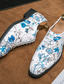 baratos Sapatos Oxford para Homem-Homens Oxfords Negócio Clássico Casual Diário Couro Ecológico Branco / azul Verão Primavera