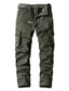 cheap Cargo Pants-Men&#039;s Trousers Cargo Pants Split Zipper Pocket Casual Daily Micro-elastic Breathable Solid Colored non-printing ArmyGreen Black Gray 30 32 34