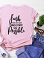 cheap Women&#039;s T-shirts-Designer Hot Stamping Clothing Clothes Designer Pink White Black