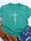 Χαμηλού Κόστους Γυναικεία T-Shirts-Υψηλής Ποιότητας Καυτή σφράγιση Σχέδιο Ρούχα Ρούχα Υψηλής Ποιότητας Πράσινο του τριφυλλιού Μαύρο Θαλασσί