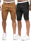 cheap Casual Shorts-Men&#039;s Shorts Zipper Pocket Classic Style Chino Daily Beach Micro-elastic Cotton Blend Outdoor Solid Colored Mid Waist Black Yellow Light Grey M L XL