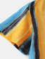 Недорогие Гавайские рубашки-Муж. Рубашка Гавайская рубашка Графика Полоски Гавайский Алоха Дизайн Воротничок Синий красный Желтый Синий + зеленый на открытом воздухе Для улицы С короткими рукавами Кнопка вниз Одежда