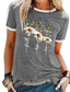 Χαμηλού Κόστους Γυναικεία T-Shirts-Γυναικεία Μπλουζάκι Υψηλής Ποιότητας Καυτή σφράγιση Γραφική Πεταλούδα Μαργαρίτα Σχέδιο Κοντομάνικο Στρογγυλή Λαιμόκοψη Καθημερινά Κουρελού Στάμπα Ρούχα Ρούχα Υψηλής Ποιότητας Βασικό
