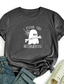 Χαμηλού Κόστους Γυναικεία T-Shirts-Γυναικεία Μπλουζάκι Υψηλής Ποιότητας Καυτή σφράγιση Γραφική Γραφικά Σχέδια Σχέδιο Γράμμα Κοντομάνικο Στρογγυλή Λαιμόκοψη Απόκριες Καθημερινά Στάμπα Ρούχα Ρούχα Υψηλής Ποιότητας Βασικό Απόκριες