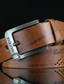 cheap Men&#039;s Belt-Men&#039;s Belt Leather Classic Black Wine Brown Solid Color Party Work
