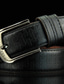 abordables Cinturones de hombre-Hombre Cinturón Blanco Negro Vino Marrón Color sólido Fiesta Trabajo