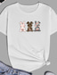 economico T-Shirt da donna-anbech donna magliette con lettere di pasqua felice maglietta a maniche corte con grafica coniglio carino maglietta a maniche corte (c-grigio chiaro, piccolo)