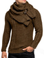 ieftine pulover cardigan pentru bărbați-Bărbați Pulover Bluza Săritor Tricotat Buton Tricotat Culoare solidă În V Stilat Stil Vintage Toamnă Iarnă Alb Negru S M L / Manșon Lung / Mărime Plus