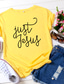 billige T-shirts til kvinde-kvinder jesus grafiske t-shirts dame tøj sort xx-large