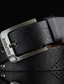 abordables Cinturones de hombre-Hombre Cinturón Piel Clásico Negro Vino Marrón Color sólido Fiesta Trabajo