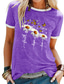 preiswerte T-Shirt-Damen T Shirt Design Heißprägen Graphic Schmetterling Gänseblümchen Design Kurzarm Rundhalsausschnitt Täglich Patchwork Bedruckt Kleidung Design Basic Schwarz Blau Grau