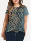 Χαμηλού Κόστους Plus Size T-Shirts-Γυναικεία Συν μέγεθος Άριστος Μπλουζάκι Γραφική Γεωμετρία Στάμπα Κοντομάνικο Λαιμόκοψη Βασικό Καθημερινά Αργίες Βαμβάκι Spandex ζέρσεϊ Καλοκαίρι Θαλασσί Κόκκινο / Μεγάλα Μεγέθη / Μεγάλα Μεγέθη