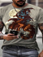 levne Pánská 3D trička-Pánské Tričko Košile Trička Designové Šik ven Přehnaný Léto Krátký rukáv Zlatá Vodní modrá Duhová Oranžová Drak Grafika Anime Tisk Větší velikosti Tričkový Denní Dovolená Tisk Oblečení Oblečení