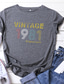 billige T-skjorter til kvinner-Dame T skjorte Design Trykt mønster Crew-hals Rund hals Årgang 1980erne Topper Rød # 1 Blå # 1 Grå # 1
