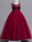 cheap Flower Girl&#039;s Dresses-Flower Girl Dress Girls&#039; Dress Evening Gown Party Dress Wedding Party Birthday Party Princess Sweet Lace Mesh Floral Sleeveless Crew Neck White Pink 4-13 Years