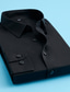 Χαμηλού Κόστους Επίσημα πουκάμισα-Ανδρικά Πουκάμισο Μονόχρωμο Απορρίπτω Κρασί Μαύρο Λευκό Βαθυγάλαζο Μπλε Απαλό Άλλες εκτυπώσεις Μεγάλα Μεγέθη Δουλειά Causal Μακρυμάνικο Ρούχα Καθημερινό Μαλακή Αναπνέει