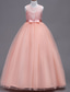 cheap Flower Girl&#039;s Dresses-Flower Girl Dress Girls&#039; Dress Evening Gown Party Dress Wedding Party Birthday Party Princess Sweet Lace Mesh Floral Sleeveless Crew Neck White Pink 4-13 Years