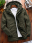 cheap Men&#039;s Jackets &amp; Coats-Men&#039;s Winter Jacket Jacket Daily Sports Winter Spring &amp;  Fall Regular Coat Regular Fit Warm Sporty Casual Daily Jacket Long Sleeve Solid Colored Full Zip Army Green Khaki Royal Blue
