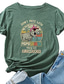 economico T-Shirt da donna-don&#039;t mess with mamasaurus you&#039;ll get jurasskicked shirt women jurassic animal dinosaur mama graphic tee top green s