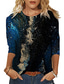 Недорогие Женские футболки-женская рубашка с рукавами 3/4, футболка с круглым вырезом, женские футболки с рисунком, свободные топы, черные