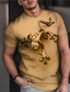 ieftine Tricouri 3D Bărbați-Bărbați Tricou Cămașă Tricouri Designer Casual Mare si inalt Vară Manșon scurt Kaki Grafic Animal Imprimeu Stil Nautic Zilnic Concediu Imprimeu Îmbrăcăminte Îmbrăcăminte Designer Casual Mare si inalt