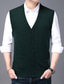 cheap Sweater Vests-Men&#039;s Sweater Wool Sweater Vest Knit Knitted Solid Color V Neck Stylish Vintage Style Daily Wear Clothing Apparel Winter Fall Green Wine S M L