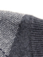 abordables pull gilets-Homme Pull Gilet Pull en laine Tricoter Tricoté Plaid Col V à la mode Style vintage Vêtement Tenue Hiver Automne Vin Gris clair S M L