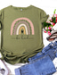levne Dámská trička-mousya be kind trička dámské duhové grafické barevné trička inspirativní košile ležérní trička s krátkým rukávem kolem krku