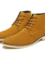 abordables Botas de hombre-Hombre Botas Casual Diario Zapatos de Paseo PU Negro Amarillo Azul Invierno
