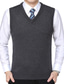 ieftine veste pulover1-Bărbați Pulover Vestă Pulover de lână Tricotat Tricotat Culoare solidă În V Stilat Stil Vintage Îmbrăcăminte Iarnă Toamnă Trifoi Negru S M L / Fără manșon