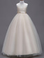 cheap Flower Girl&#039;s Dresses-Flower Girl Dress Girls&#039; Dress Evening Gown Party Dress Wedding Party Birthday Party Princess Sweet Lace Mesh Floral Sleeveless Crew Neck White Pink 4-13 Years