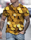 ieftine Tricouri 3D Bărbați-Bărbați Tricou Cămașă Tricouri Designer Casual Mare si inalt Vară Manșon scurt Auriu Grafic Geometric Imprimeu Stil Nautic Zilnic Concediu Imprimeu Îmbrăcăminte Îmbrăcăminte Designer Casual Mare si