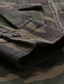 billige fritidsskjorter for menn-Herre Skjorte Kamuflasje Store størrelser Aftæpning Avslappet Daglig Denim Langermet Topper Denimstoff Militær stil Militærgrønn