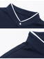 preiswerte klassisches Polo-Herren Poloshirt Golfhemd Brautkleider schlicht Komfortabel Langarm Schwarz Weiß Rote Marineblau Grau Feste Farbe Stehkragen Outdoor Strasse Button-Down Kleidung Baumwolle Brautkleider schlicht