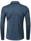 olcso férfi henley ingek-férfi golf ing póló egyszínű színes gombos hosszú ujjú alkalmi felsők egyszerű formális divat