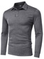 cheap Men&#039;s Henley Shirts-Men&#039;s Golf Shirt T-shirt Solid Color Button-Down Long Sleeve Casual Tops Simple Formal Fashion