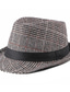 cheap Men&#039;s Hats-Men&#039;s Fedora Hat Brim Hat Brown Gray Pure Cotton Classic Retro Pure Color Vintage Party Party Dailywear Color Block Outdoor Travel