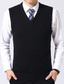 Χαμηλού Κόστους γιλέκα πουλόβερ1-Ανδρικά Πουλόβερ Γιλέκο Μαλλινη μπλουζα Πλέκω Πλεκτό Συμπαγές Χρώμα Λαιμόκοψη V Στυλάτο Πεπαλαιωμένο Στυλ Ρούχα Χειμώνας Φθινόπωρο Πράσινο του τριφυλλιού Μαύρο Τ M L / Αμάνικο