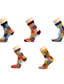 abordables chaussettes pour hommes-Chaussettes Homme à imprimé arc-en-ciel Multicolore Spandex Coton Casual du quotidien Chaud Elastique Printemps été 5 paires Plusieurs Couleurs