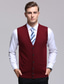 cheap Sweater Vests-Men&#039;s Sweater Wool Sweater Vest Knit Knitted Solid Color V Neck Stylish Vintage Style Daily Wear Clothing Apparel Winter Fall Green Wine S M L