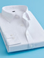 Χαμηλού Κόστους Επίσημα πουκάμισα-Ανδρικά Πουκάμισο Μονόχρωμο Απορρίπτω Κρασί Μαύρο Λευκό Βαθυγάλαζο Μπλε Απαλό Άλλες εκτυπώσεις Μεγάλα Μεγέθη Δουλειά Causal Μακρυμάνικο Ρούχα Καθημερινό Μαλακή Αναπνέει