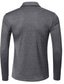 رخيصةأون قمصان هينلي للرجال-الرجال جولف قميص تي شيرت بلون زر أسفل طويلة الأكمام قمم عارضة أزياء رسمية بسيطة
