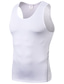 זול גופיות כושר-גופיית דחיסה ללא שרוולים לגברים, חולצות דחיסה יבשות מגניבות שכבת בסיס (3white-xl)