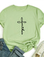 Χαμηλού Κόστους Γυναικεία T-Shirts-Γυναικεία Μπλουζάκι Υψηλής Ποιότητας Καλοκαίρι Καυτή σφράγιση Γραφική Γραφικά Σχέδια Σχέδιο Γράμμα Κοντομάνικο Στρογγυλή Λαιμόκοψη Καθημερινά Στάμπα Ρούχα Ρούχα Υψηλής Ποιότητας Βασικό