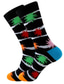 abordables chaussettes pour hommes-1 paire de chaussettes de nouveauté de mode pour hommes chaussettes colorées d&#039;équipage de robe sport en plein air blanc mignon chaussettes en coton décontractées à motifs funky