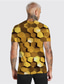 ieftine Tricouri 3D Bărbați-Bărbați Tricou Cămașă Tricouri Designer Casual Mare si inalt Vară Manșon scurt Auriu Grafic Geometric Imprimeu Stil Nautic Zilnic Concediu Imprimeu Îmbrăcăminte Îmbrăcăminte Designer Casual Mare si