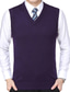 ieftine veste pulover1-Bărbați Pulover Vestă Pulover de lână Tricotat Tricotat Culoare solidă În V Stilat Stil Vintage Îmbrăcăminte Iarnă Toamnă Trifoi Negru S M L / Fără manșon