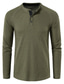 halpa miesten henley-paidat-miesten väriset napilliset pitkät hihat rento topit yksinkertainen muodollinen muoti t-paita kiinteä