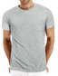 billiga Casual T-shirts för män-Herr T-shirt Slät Rund hals Fritids- Dagliga kläder Kortärmad Ficka Kläder Stylish Traditionell / Klassisk